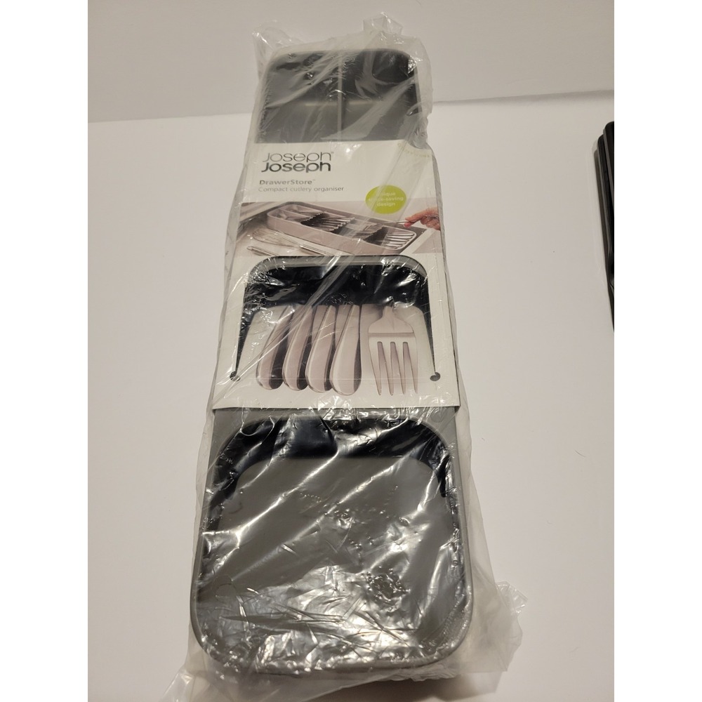 JOSEPH JOSEPH DRAWERSTORE COMPACT CUTLERY ORGANIZER GREY PLASTIC-RV/ SMALL SPACE